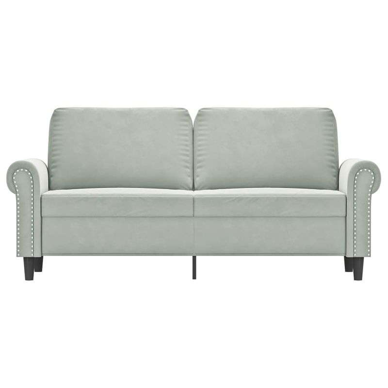 Casa si Gradina - Mobilier - Canapele si coltare - Canapele - Canapea cu 2 locuri, gri deschis, 140 cm, catifea - Infinity.ro