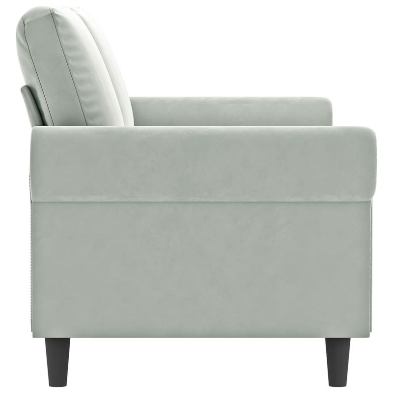 Casa si Gradina - Mobilier - Canapele si coltare - Canapele - Canapea cu 2 locuri, gri deschis, 140 cm, catifea - Infinity.ro