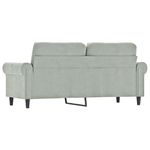 Casa si Gradina - Mobilier - Canapele si coltare - Canapele - Canapea cu 2 locuri, gri deschis, 140 cm, catifea - Infinity.ro