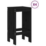 Casa si Gradina - Gradina si terasa - Mobilier exterior - Seturi mobila gradina - Set mobilier bar de gradina, 5 piese, negru, lemn masiv de pin - Infinity.ro