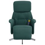 Ingrijire personala si Cosmetice - Sanatate si wellness - Articole wellness - Fotolii de masaj - Fotoliu masaj rabatabil cu suport picioare verde inchis textil - Infinity.ro