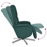 Ingrijire personala si Cosmetice - Sanatate si wellness - Articole wellness - Fotolii de masaj - Fotoliu masaj rabatabil cu suport picioare verde inchis textil - Infinity.ro