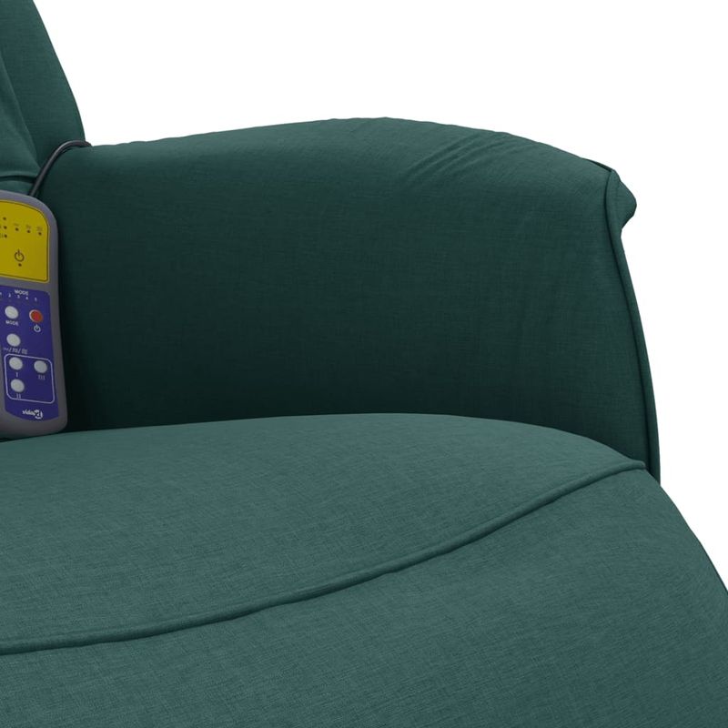 Ingrijire personala si Cosmetice - Sanatate si wellness - Articole wellness - Fotolii de masaj - Fotoliu masaj rabatabil cu suport picioare verde inchis textil - Infinity.ro
