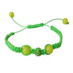 Fashion, accesorii si bijuterii - Femei - Bijuterii femei - Bratari femei - Bratara cu pietre Hematit, Charmuri si Cristale, Verde, 45BJ - Infinity.ro