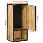 Casa si Gradina - Mobilier - Mobilier baie - Comode baie - Dulap de baie, 40x27x90 cm, lemn masiv de mango - Infinity.ro
