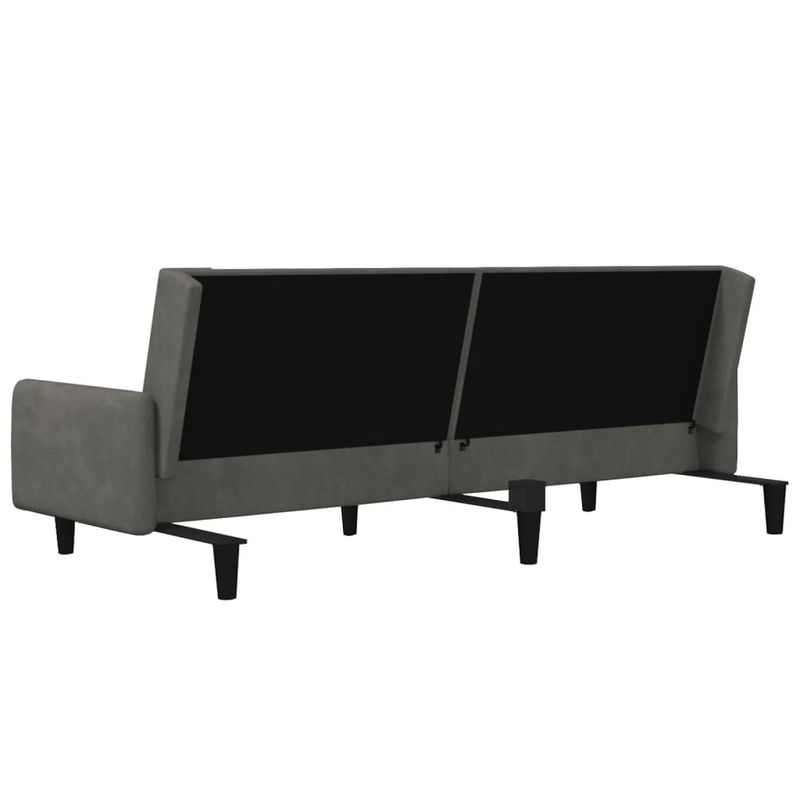 Casa si Gradina - Mobilier - Canapele si coltare - Canapele - Canapea extensibila cu 2 locuri, gri inchis, catifea - Infinity.ro