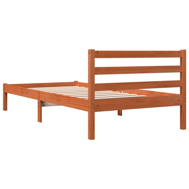 Casa si Gradina - Mobilier - Paturi si accesorii - Paturi - Cadru de pat, maro ceruit, 90x200 cm, lemn masiv de pin - Infinity.ro