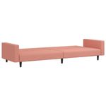 Casa si Gradina - Mobilier - Canapele si coltare - Canapele - Canapea extensibila cu 2 locuri, roz, catifea - Infinity.ro