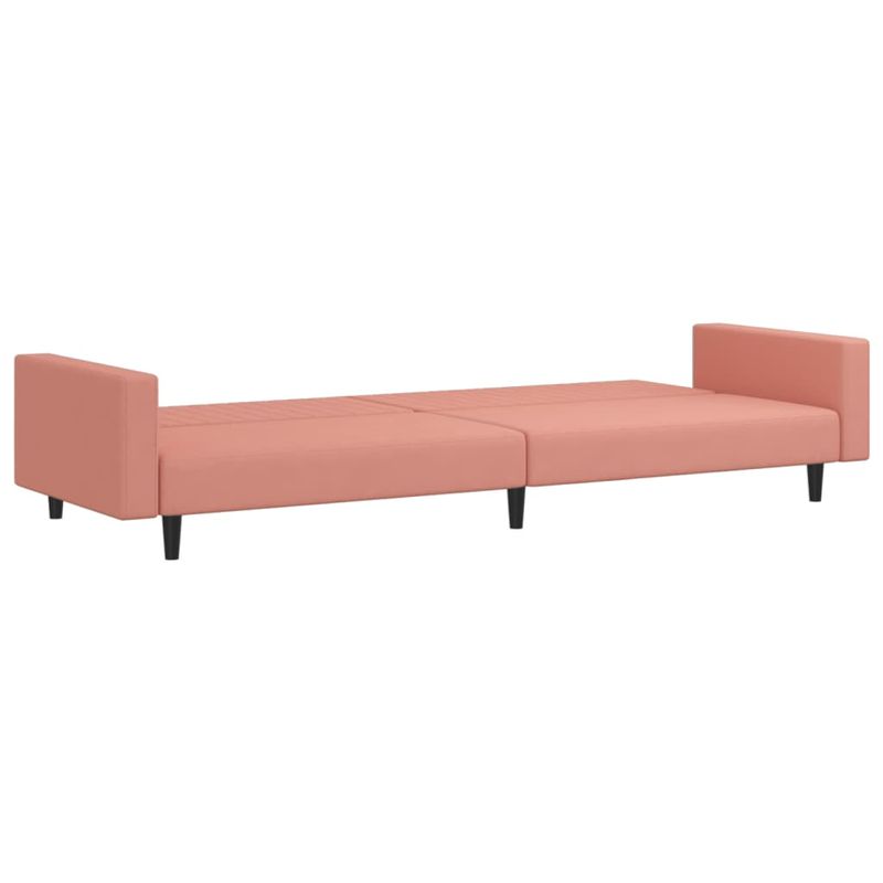 Casa si Gradina - Mobilier - Canapele si coltare - Canapele - Canapea extensibila cu 2 locuri, roz, catifea - Infinity.ro