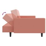 Casa si Gradina - Mobilier - Canapele si coltare - Canapele - Canapea extensibila cu 2 locuri, roz, catifea - Infinity.ro