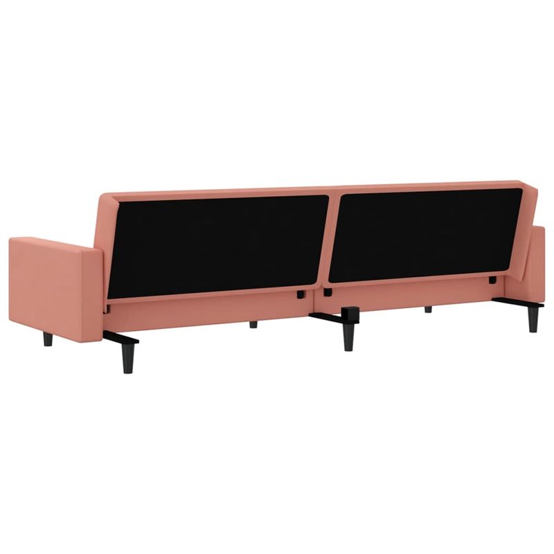 Casa si Gradina - Mobilier - Canapele si coltare - Canapele - Canapea extensibila cu 2 locuri, roz, catifea - Infinity.ro