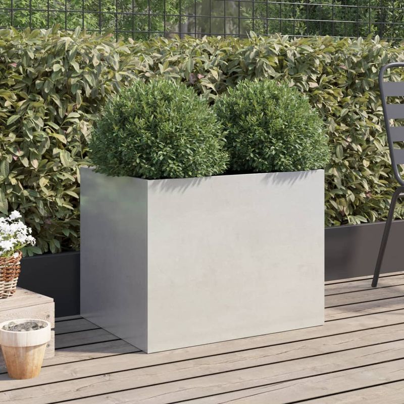Casa si Gradina - Gradinarit si plante - Plante si ghivece - Ghivece si suporturi - Jardiniera, argintiu, 62x47x46 cm, otel inoxidabil - Infinity.ro