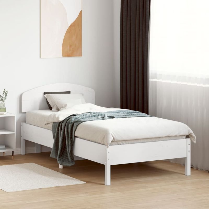 Casa si Gradina - Mobilier - Paturi si accesorii - Accesorii paturi - Tablie de pat, alb, 75 cm, lemn masiv de pin - Infinity.ro