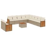 Casa si Gradina - Gradina si terasa - Mobilier exterior - Seturi mobila gradina - Set canapele de gradina cu perne, 12 piese, bej, poliratan - Infinity.ro