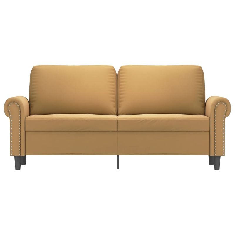 Casa si Gradina - Mobilier - Canapele si coltare - Canapele - Canapea cu 2 locuri, maro, 140 cm, catifea - Infinity.ro