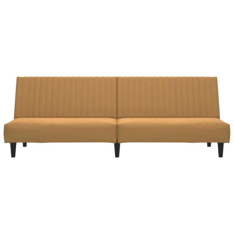 Casa si Gradina - Mobilier - Canapele si coltare - Canapele - Canapea extensibila cu 2 locuri, maro, catifea - Infinity.ro