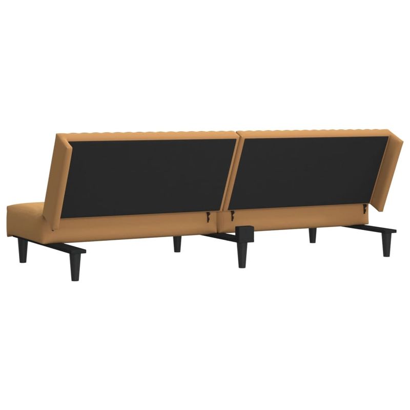 Casa si Gradina - Mobilier - Canapele si coltare - Canapele - Canapea extensibila cu 2 locuri, maro, catifea - Infinity.ro