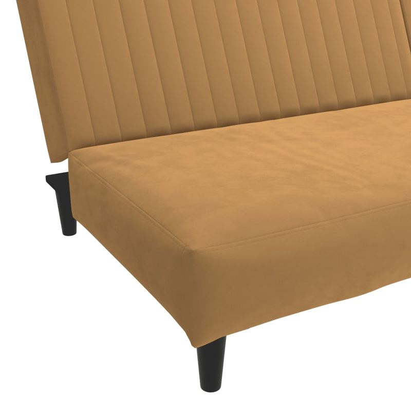 Casa si Gradina - Mobilier - Canapele si coltare - Canapele - Canapea extensibila cu 2 locuri, maro, catifea - Infinity.ro