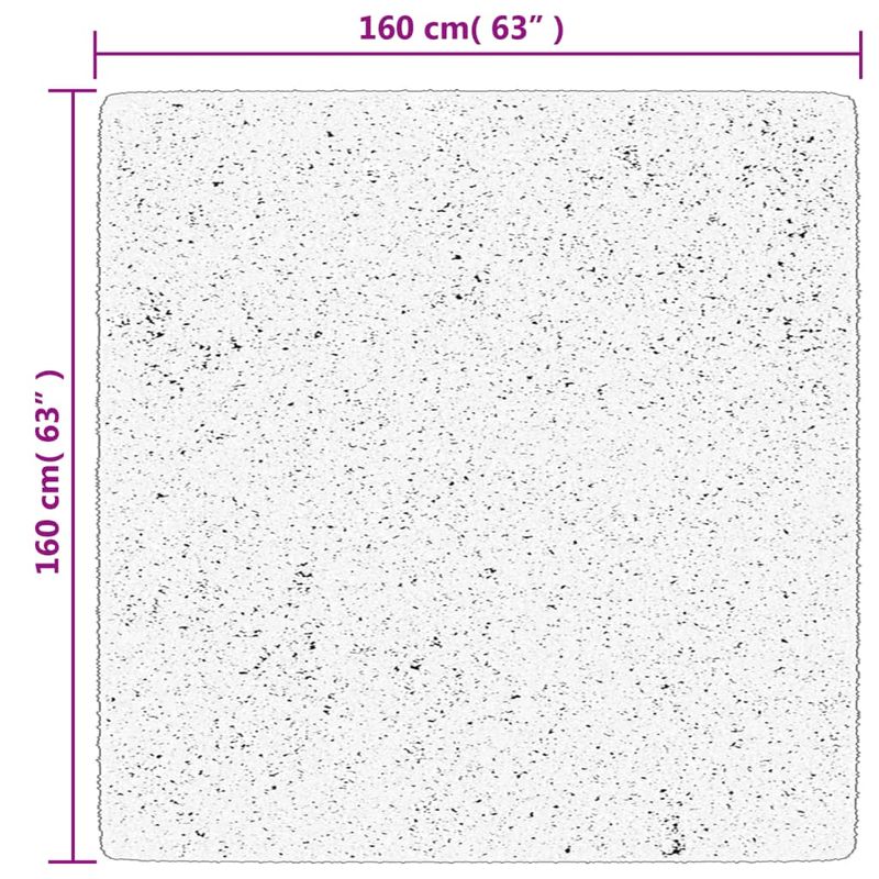 Casa si Gradina - Textile si covoare - Covoare - Covoare casa - Covor pufos cu fire inalte, verde modern, 160x160 cm - Infinity.ro