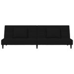 Casa si Gradina - Mobilier - Canapele si coltare - Canapele - Canapea extensibila cu 2 locuri, 2 perne, negru, catifea - Infinity.ro