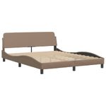 Casa si Gradina - Mobilier - Paturi si accesorii - Paturi - Cadru de pat cu tablie, cappuccino, 160x200 cm, piele ecologica - Infinity.ro