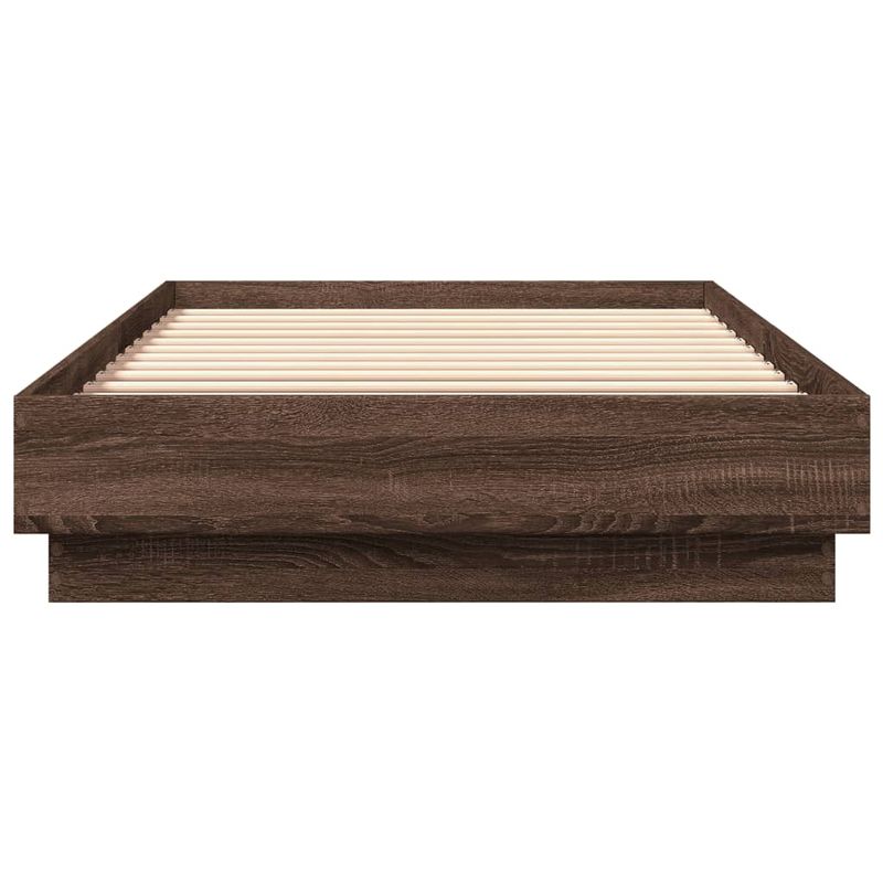 Casa si Gradina - Mobilier - Paturi si accesorii - Paturi - Cadru de pat cu lumini LED, stejar maro, 100x200 cm - Infinity.ro