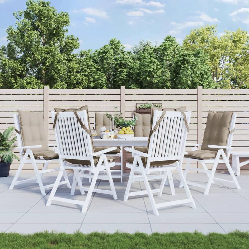 Casa si Gradina - Textile si covoare - Perne si pilote - Perne decorative - Perne scaun cu spatar inalt, 6 buc, gri taupe, tesatura Oxford - Infinity.ro