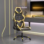 PC, gaming si accesorii - Gaming - Accesorii gaming - Scaune gaming - Scaun de gaming de masaj, negru si auriu, piele ecologica - Infinity.ro