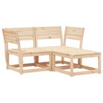 Casa si Gradina - Gradina si terasa - Mobilier exterior - Seturi mobila gradina - Set canapea de gradina, 3 piese, lemn masiv de pin - Infinity.ro