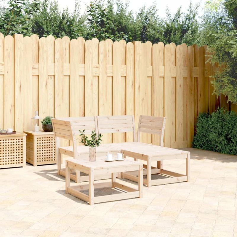 Casa si Gradina - Gradina si terasa - Mobilier exterior - Seturi mobila gradina - Set canapea de gradina, 3 piese, lemn masiv de pin - Infinity.ro