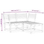 Casa si Gradina - Gradina si terasa - Mobilier exterior - Seturi mobila gradina - Set canapea de gradina, 3 piese, lemn masiv de pin - Infinity.ro