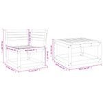 Casa si Gradina - Gradina si terasa - Mobilier exterior - Seturi mobila gradina - Set canapea de gradina, 3 piese, lemn masiv de pin - Infinity.ro