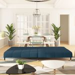 Casa si Gradina - Mobilier - Canapele si coltare - Canapele - Canapea extensibila cu 2 locuri, albastru, catifea - Infinity.ro