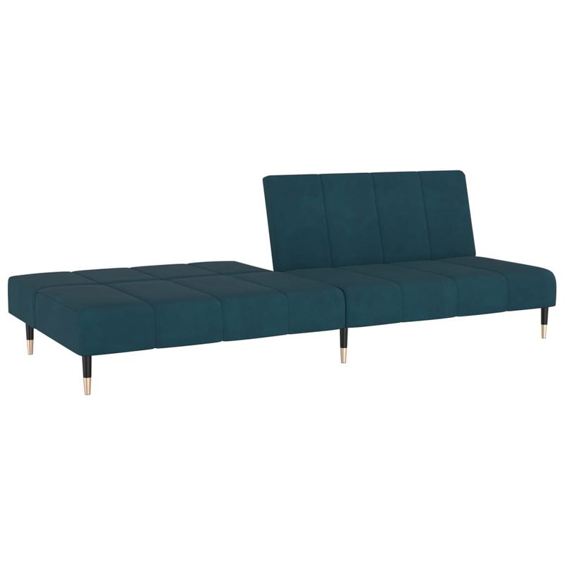 Casa si Gradina - Mobilier - Canapele si coltare - Canapele - Canapea extensibila cu 2 locuri, albastru, catifea - Infinity.ro