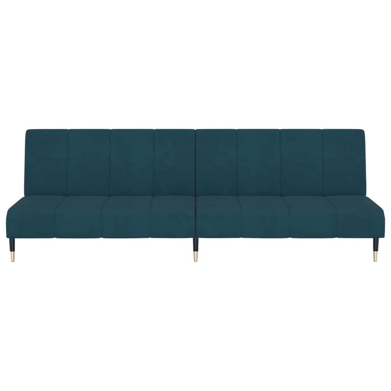 Casa si Gradina - Mobilier - Canapele si coltare - Canapele - Canapea extensibila cu 2 locuri, albastru, catifea - Infinity.ro