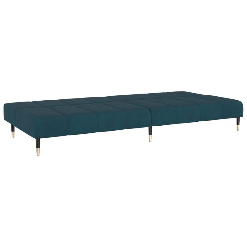 Casa si Gradina - Mobilier - Canapele si coltare - Canapele - Canapea extensibila cu 2 locuri, albastru, catifea - Infinity.ro