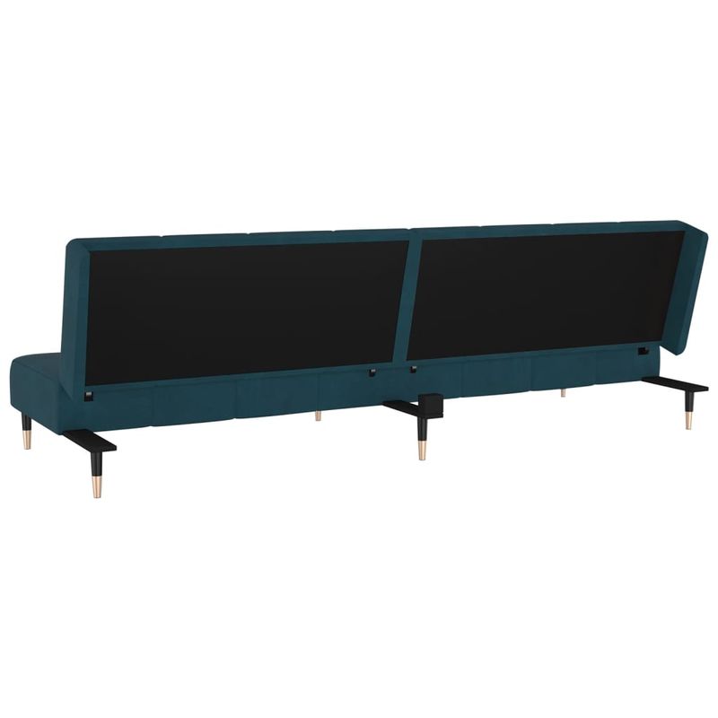 Casa si Gradina - Mobilier - Canapele si coltare - Canapele - Canapea extensibila cu 2 locuri, albastru, catifea - Infinity.ro