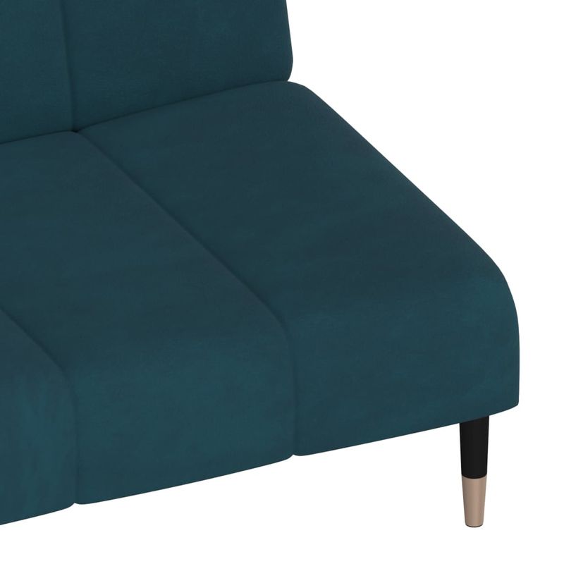 Casa si Gradina - Mobilier - Canapele si coltare - Canapele - Canapea extensibila cu 2 locuri, albastru, catifea - Infinity.ro