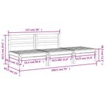 Casa si Gradina - Gradina si terasa - Mobilier exterior - Canapele si fotolii gradina - Canapea de gradina cu 3 locuri, lemn de pin tratat, model 2x mijloc + suport pentru picioare - Infinity.ro