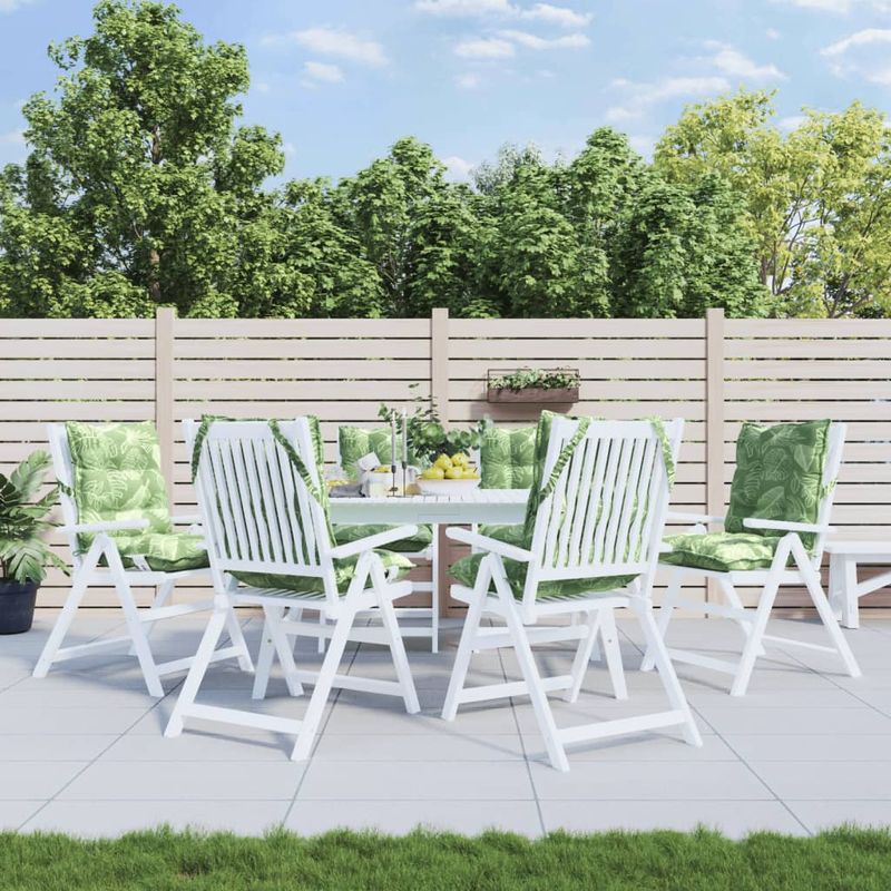 Casa si Gradina - Textile si covoare - Perne si pilote - Perne decorative - Perne de scaun spatar jos, 6 buc., model de frunză, textil oxford - Infinity.ro