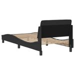 Casa si Gradina - Mobilier - Paturi si accesorii - Paturi - Cadru de pat cu tablie, negru, 80x200 cm, textil - Infinity.ro