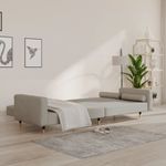 Casa si Gradina - Mobilier - Canapele si coltare - Canapele - Canapea extensibila cu 2 locuri, 2 perne, gri deschis, catifea - Infinity.ro