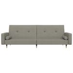 Casa si Gradina - Mobilier - Canapele si coltare - Canapele - Canapea extensibila cu 2 locuri, 2 perne, gri deschis, catifea - Infinity.ro