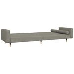 Casa si Gradina - Mobilier - Canapele si coltare - Canapele - Canapea extensibila cu 2 locuri, 2 perne, gri deschis, catifea - Infinity.ro