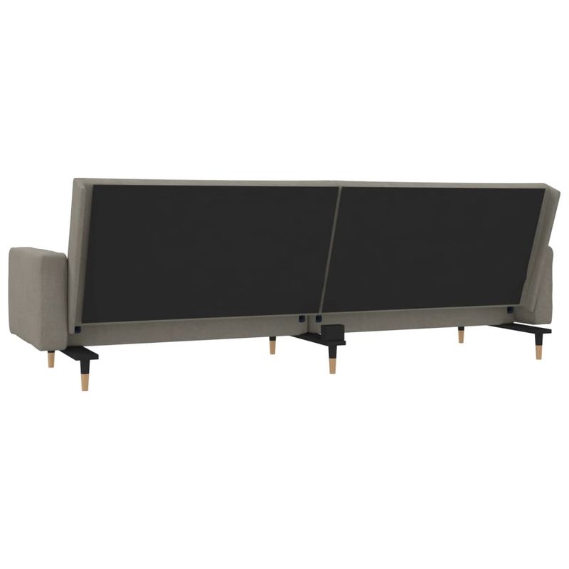 Casa si Gradina - Mobilier - Canapele si coltare - Canapele - Canapea extensibila cu 2 locuri, 2 perne, gri deschis, catifea - Infinity.ro