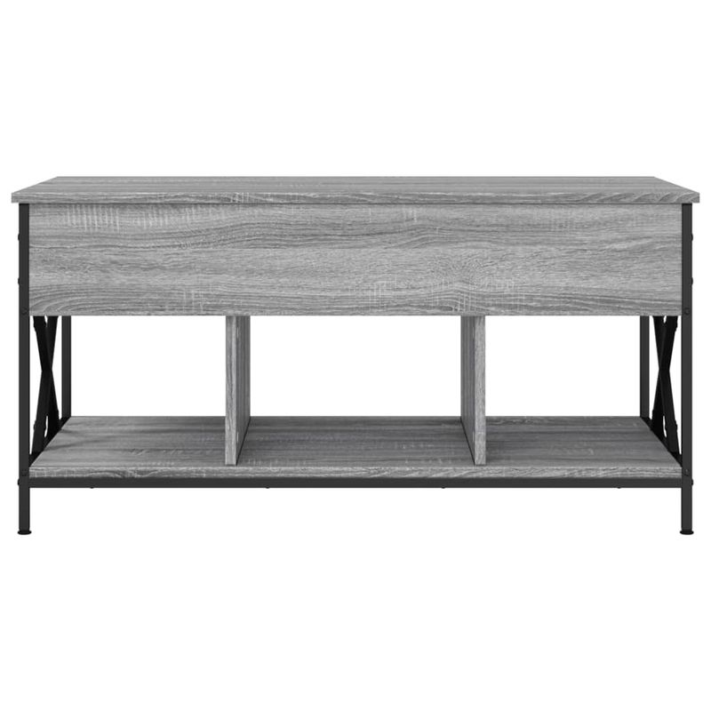 Casa si Gradina - Mobilier - Mese si birouri - Masute de cafea - Masuta de cafea gri sonoma 100x55x50 cm lemn prelucrat si metal - Infinity.ro