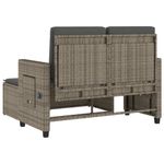 Casa si Gradina - Gradina si terasa - Mobilier exterior - Bancute de gradina - Banca de gradina rabatabila cu perne, gri, poliratan - Infinity.ro