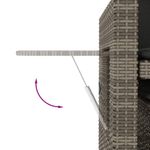 Casa si Gradina - Gradina si terasa - Mobilier exterior - Bancute de gradina - Banca de gradina rabatabila cu perne, gri, poliratan - Infinity.ro