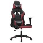 PC, gaming si accesorii - Gaming - Accesorii gaming - Scaune gaming - Scaun de gaming de masaj, negru si rosu vin, piele ecologica - Infinity.ro