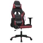 PC, gaming si accesorii - Gaming - Accesorii gaming - Scaune gaming - Scaun de gaming de masaj, negru si rosu vin, piele ecologica - Infinity.ro
